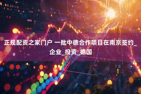 正规配资之家门户 一批中德合作项目在南京签约_企业_投资_德国