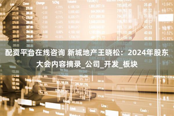 配资平台在线咨询 新城地产王晓松：2024年股东大会内容摘录_公司_开发_板块