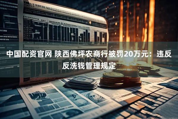 中国配资官网 陕西佛坪农商行被罚20万元：违反反洗钱管理规定